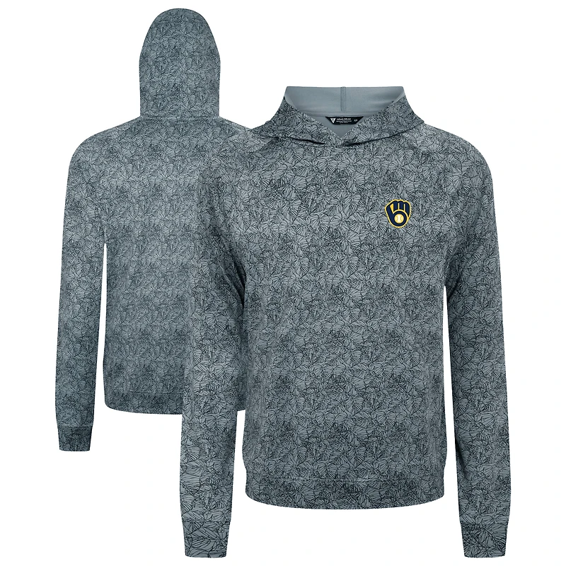Men's Levelwear  Gray Milwaukee Brewers Albatross Raglan Hoodie