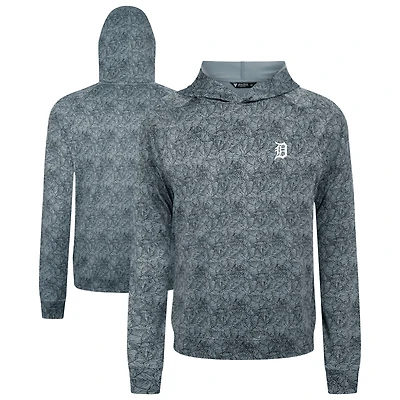 Men's Levelwear  Gray Detroit Tigers Albatross Raglan Hoodie