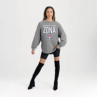 Women's Gameday Couture Gray Arizona Wildcats Oversized Pure Motion Corded Sweatshirt