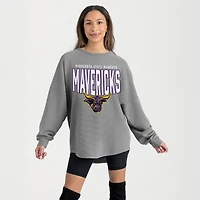 Women's Gameday Couture Gray Minnesota State Mavericks Oversized Pure Motion Corded Sweatshirt