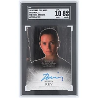 Daisy Ridley Star Wars Autographed 2015 Topps The Force Awakens #NNO SGC Authenticated 8/10 Card