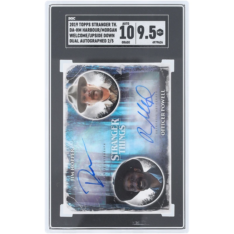 David Harbour and Rob Morgan Stranger Things Autographed 2019 Topps Welcome to the Upside Down #DA-HM #2/5 SGC Authenticated 9.5/10 Card