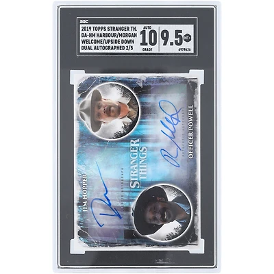 David Harbour and Rob Morgan Stranger Things Autographed 2019 Topps Welcome to the Upside Down #DA-HM #2/5 SGC Authenticated 9.5/10 Card