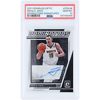 Nikola Jokić Denver Nuggets Autographed 2021-22 Panini Donruss Optic Dominators #DS-NJK #10/99 PSA Authenticated 10 Card
