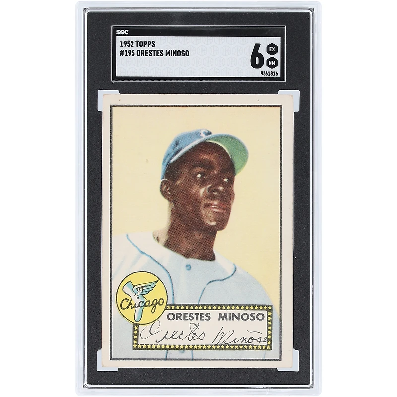 Orestes Minoso Chicago White Sox 1952 Topps #195 SGC Authenticated 6 Rookie Card