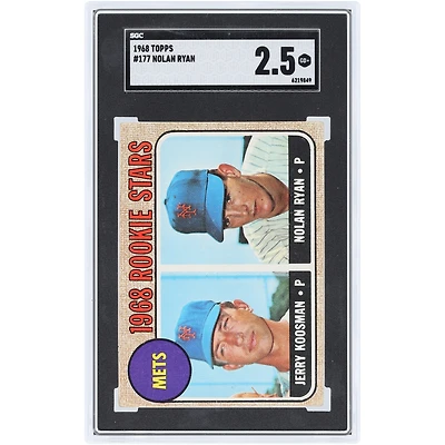 Nolan Ryan New York Mets 1968 Topps #177 SGC Authenticated 2.5 Rookie Card