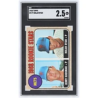 Nolan Ryan New York Mets 1968 Topps #177 SGC Authenticated 2.5 Rookie Card