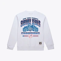 Men's Mitchell & Ness  White New York Yankees Subway Series Champions Crewneck Sweatshirt