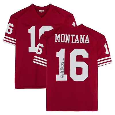 Joe Montana San Francisco 49ers Autographed Scarlet Mitchell & Ness Authentic Jersey with "2x NFL MVP" & "HOF 2000" Inscriptions