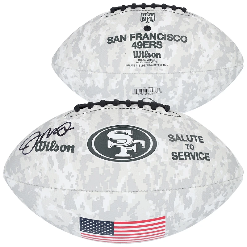 Joe Montana San Francisco 49ers Autographed Wilson 2024 Salute To Service Football