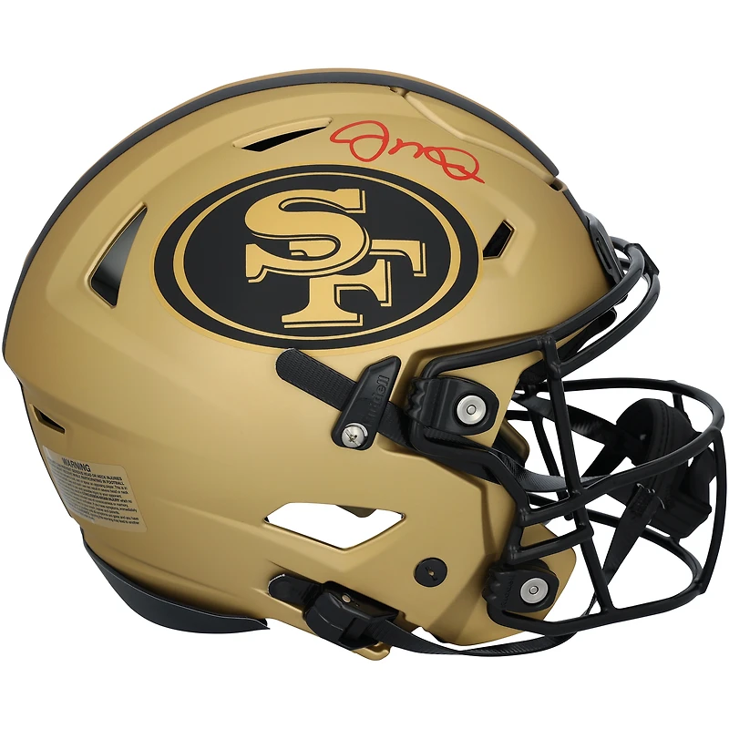Joe Montana San Francisco 49ers Autographed Riddell Rave Speed Flex Authentic Helmet