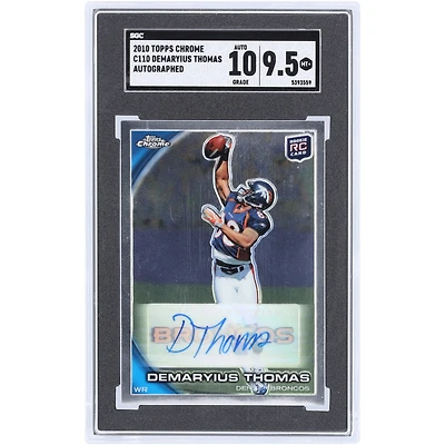 Demaryius Thomas Denver Broncos Autographed 2010 Topps Chrome #C110 SGC Authenticated 9.5/10 Rookie Card