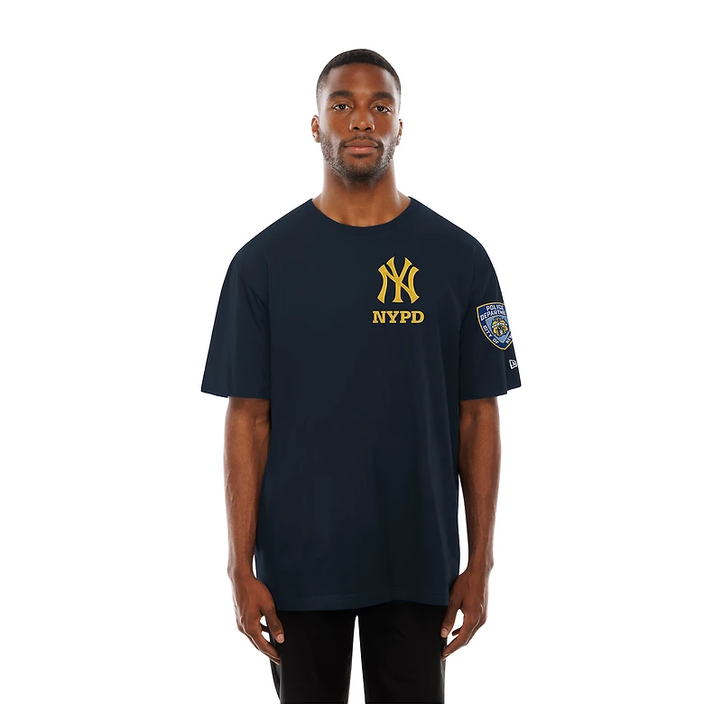Men's New Era Navy New York Yankees NYPD Embroidered T-Shirt