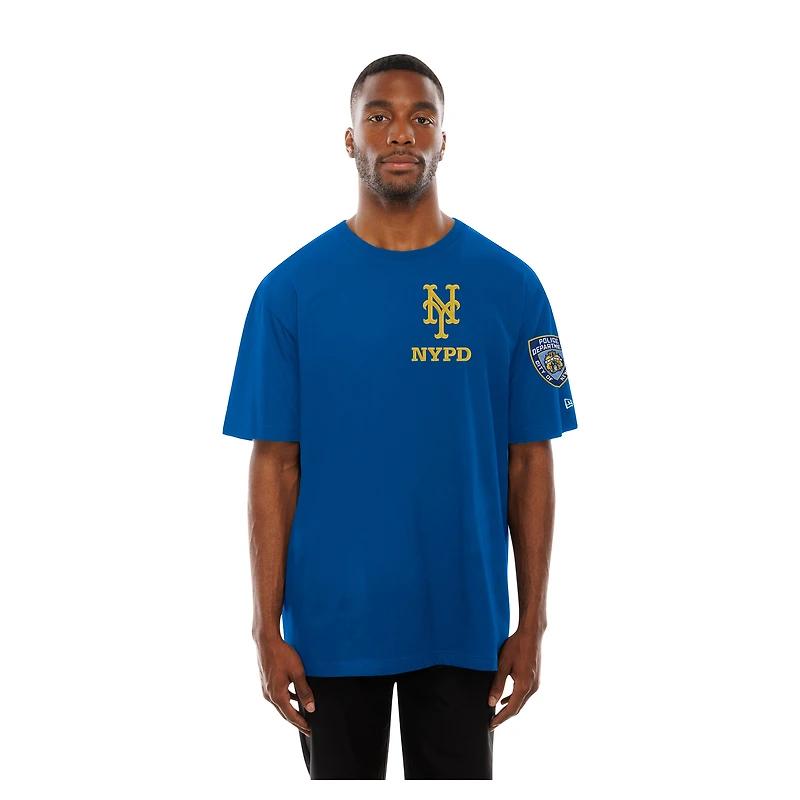 Men's New Era Royal New York Mets NYPD Embroidered T-Shirt