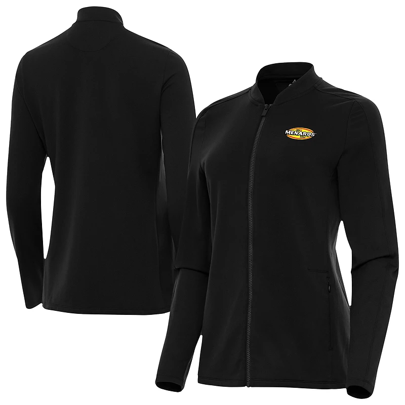 Women's Antigua Black ARCA Menards Series Continual Full-Zip Jacket