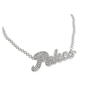 FanDrip Silver Oklahoma State Cowboys Diamond Pendant Necklace with 18" Chain