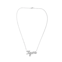 FanDrip Silver LSU Tigers Diamond Pendant Necklace with 18" Chain