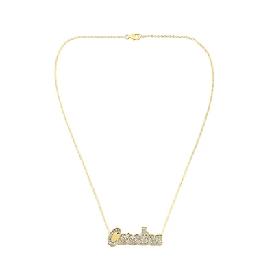 FanDrip Gold North Carolina Tar Heels Diamond Pendant Necklace with 18" Chain