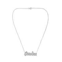 FanDrip Silver North Carolina Tar Heels Diamond Pendant Necklace with 18" Chain