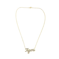 FanDrip Gold LSU Tigers Diamond Pendant Necklace with 18" Chain