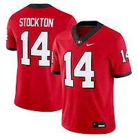 Men's Nike Gunner Stockton Red Georgia Bulldogs Home  NIL Football Game Jersey