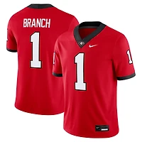 Men's Nike Zachariah Branch Red Georgia Bulldogs Home  NIL Football Game Jersey