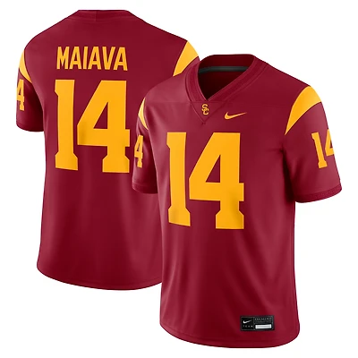 Men's Nike Jayden Maiava Crimson USC Trojans Home  NIL Football Game Jersey