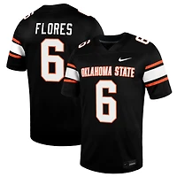 Men's Nike Zane Flores Black Oklahoma State Cowboys Alternate NIL Football Game Jersey