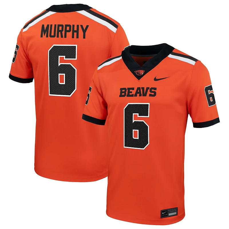 Men's Nike Maalik Murphy Orange Oregon State Beavers Home NIL Football Game Jersey