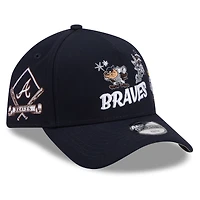 Youth New Era Navy Atlanta Braves Looney Tunes A-Frame 9FORTY Adjustable Hat