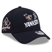 Youth New Era Navy New York Yankees Looney Tunes A-Frame 9FORTY Adjustable Hat
