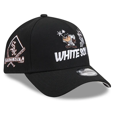 Youth New Era Black Chicago White Sox Looney Tunes A-Frame 9FORTY Adjustable Hat