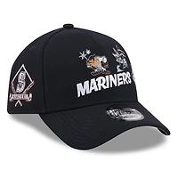 Youth New Era Navy Seattle Mariners Looney Tunes A-Frame 9FORTY Adjustable Hat