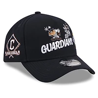 Youth New Era Navy Cleveland Guardians Looney Tunes A-Frame 9FORTY Adjustable Hat