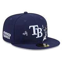 Men's New Era Navy Tampa Bay Rays Looney Tunes Bugs Bunny 59FIFTY Fitted Hat