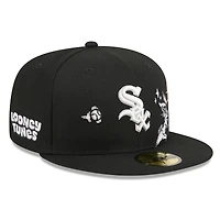 Men's New Era Black Chicago White Sox Looney Tunes Bugs Bunny 59FIFTY Fitted Hat