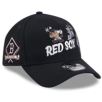 Men's New Era Navy Boston Red Sox Looney Tunes A-Frame 9FORTY Adjustable Hat