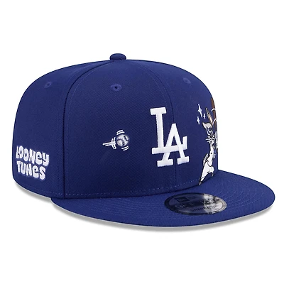 Men's New Era Royal Los Angeles Dodgers Looney Tunes Bugs Bunny 9FIFTY Snapback Hat