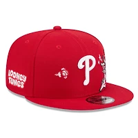 Men's New Era Red Philadelphia Phillies Looney Tunes Bugs Bunny 9FIFTY Snapback Hat