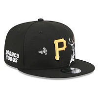 Men's New Era Black Pittsburgh Pirates Looney Tunes Bugs Bunny 9FIFTY Snapback Hat