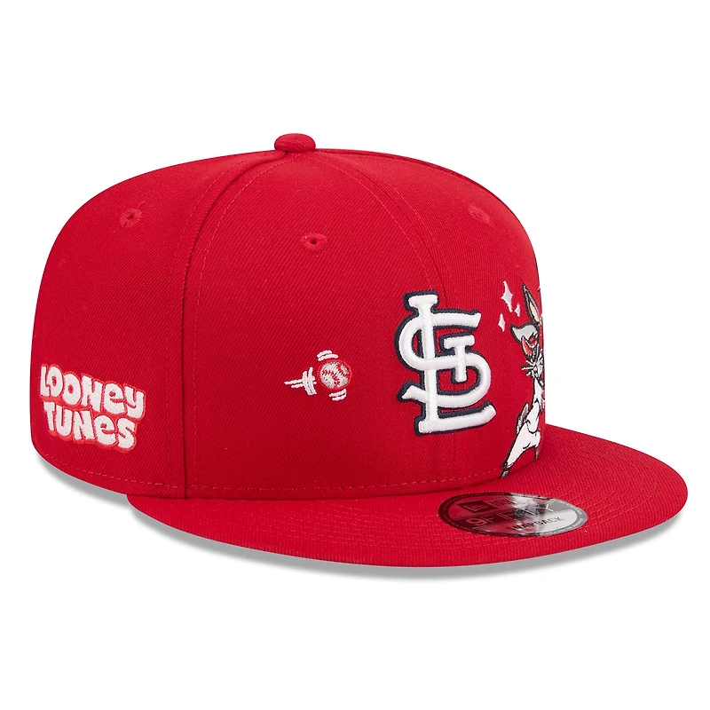 Men's New Era Red St. Louis Cardinals Looney Tunes Bugs Bunny 9FIFTY Snapback Hat