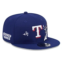 Men's New Era Royal Texas Rangers Looney Tunes Bugs Bunny 9FIFTY Snapback Hat