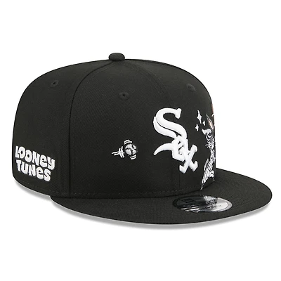 Men's New Era Black Chicago White Sox Looney Tunes Bugs Bunny 9FIFTY Snapback Hat