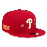 Men's New Era Red Philadelphia Phillies Looney Tunes Daffy Duck 9FIFTY Snapback Hat