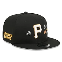 Men's New Era Black Pittsburgh Pirates Looney Tunes Daffy Duck 9FIFTY Snapback Hat