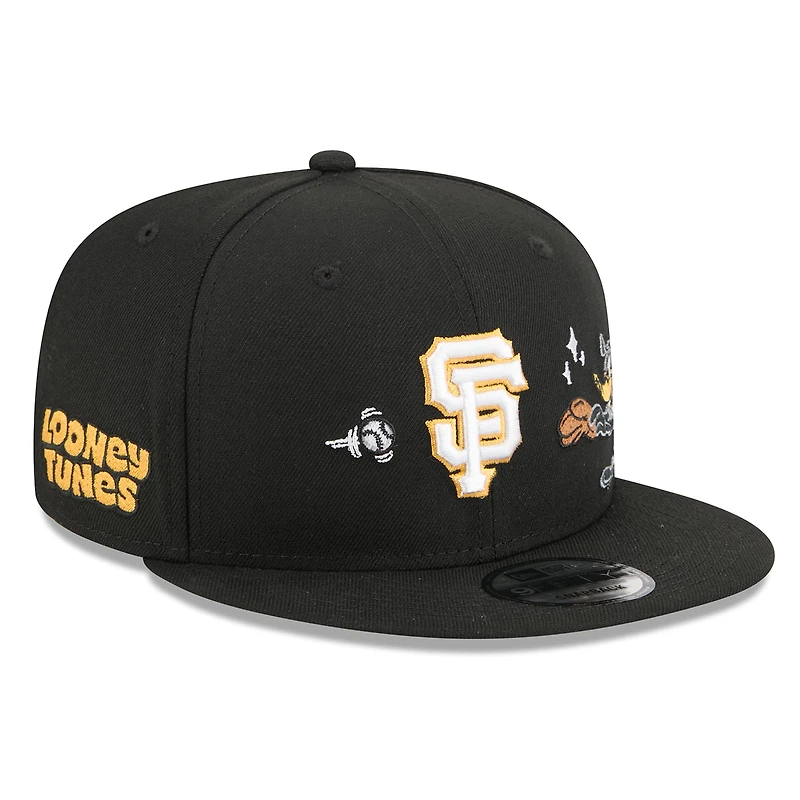 Men's New Era Black San Francisco Giants Looney Tunes Daffy Duck 9FIFTY Snapback Hat