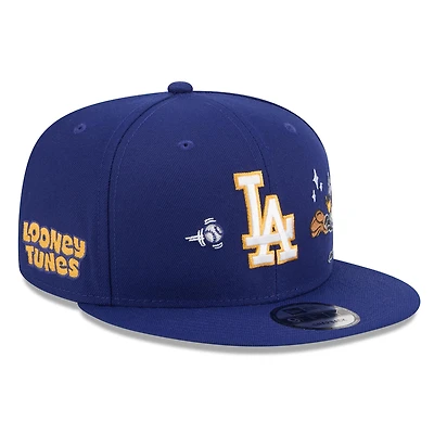 Men's New Era Royal Los Angeles Dodgers Looney Tunes Daffy Duck 9FIFTY Snapback Hat