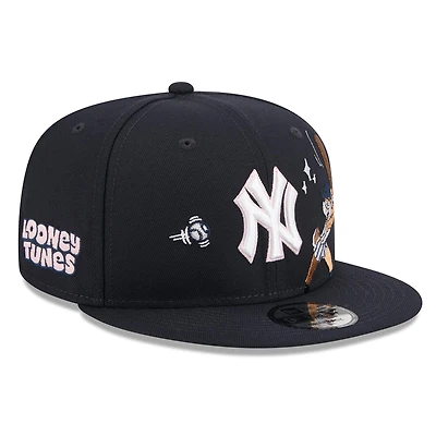Men's New Era Navy New York Yankees Looney Tunes Lola Bunny 9FIFTY Snapback Hat
