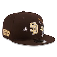 Men's New Era Brown San Diego Padres Looney Tunes Tasmanian Devil 9FIFTY Snapback Hat