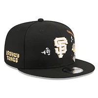 Men's New Era Black San Francisco Giants Looney Tunes Tasmanian Devil 9FIFTY Snapback Hat